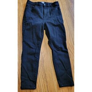 EVERLANE The Curvy Way High Black Skinny Jeans Size 31 Crop Stretch